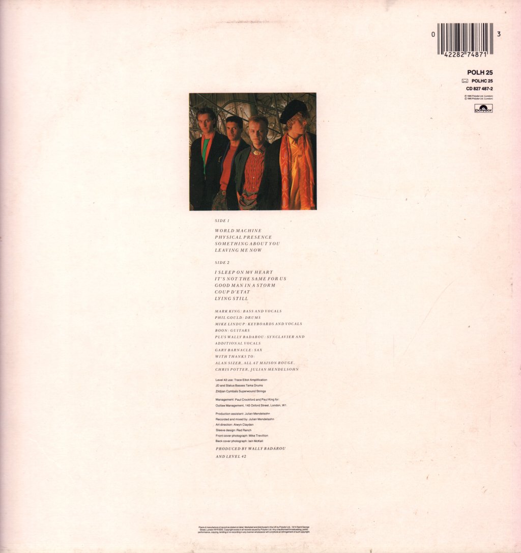 Level 42 - World Machine - Lp
