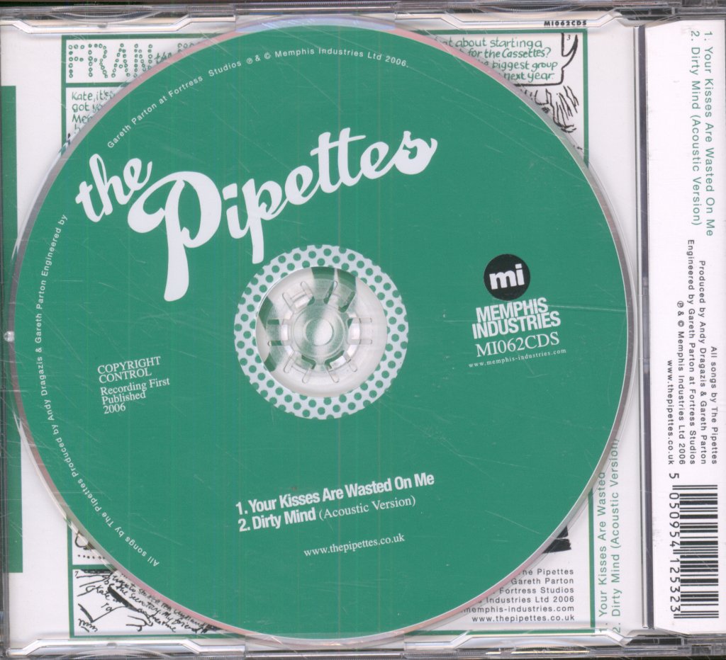 Pipettes - Your Kisses Are Wasted On Me - Cd
