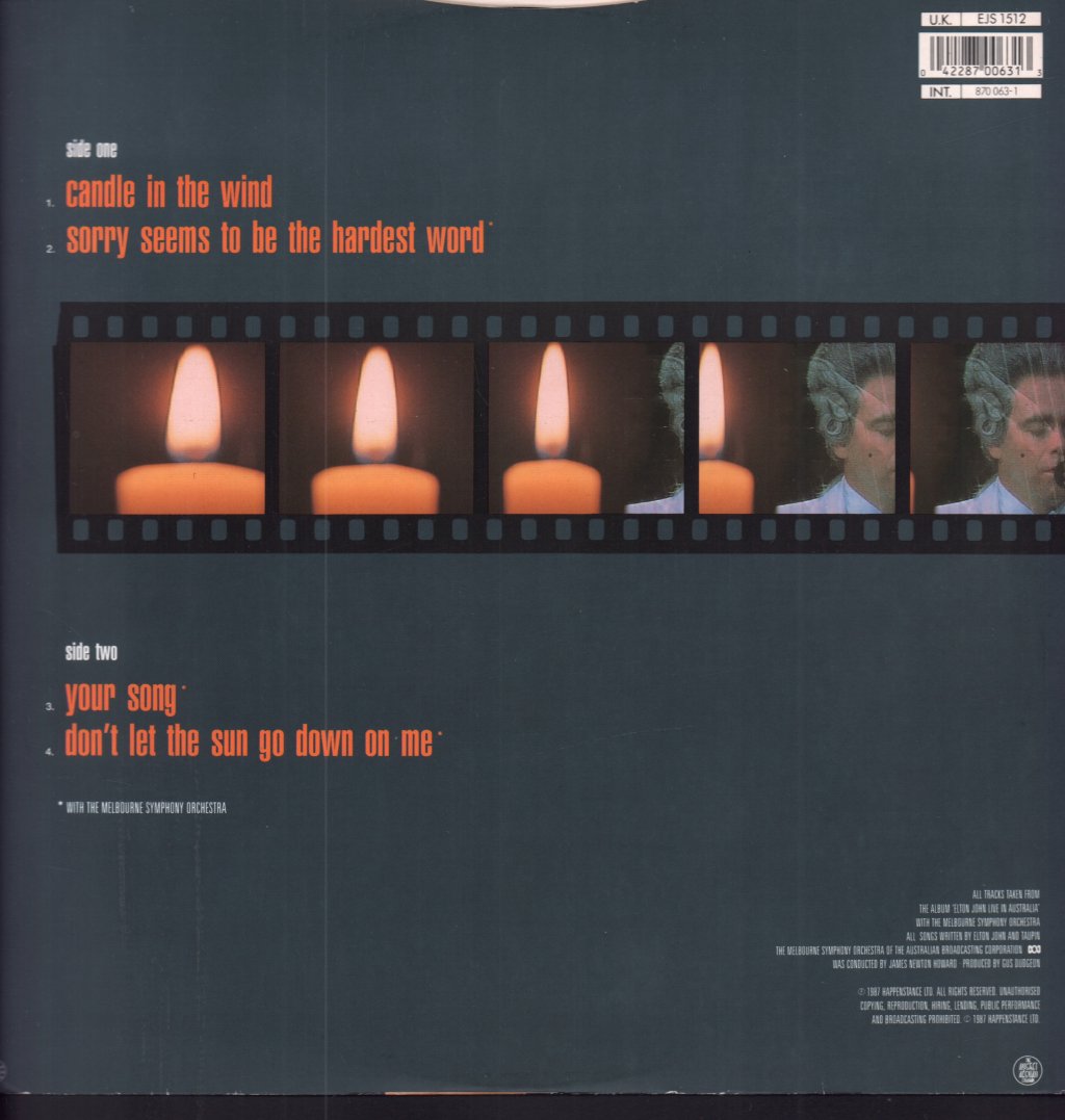 Elton John - Candle In The Wind - 12 Inch