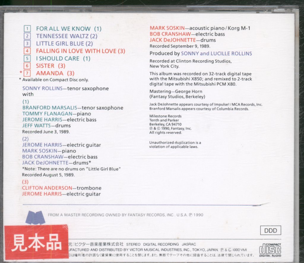 Sonny Rollins - Falling In Love With Jazz - Cd