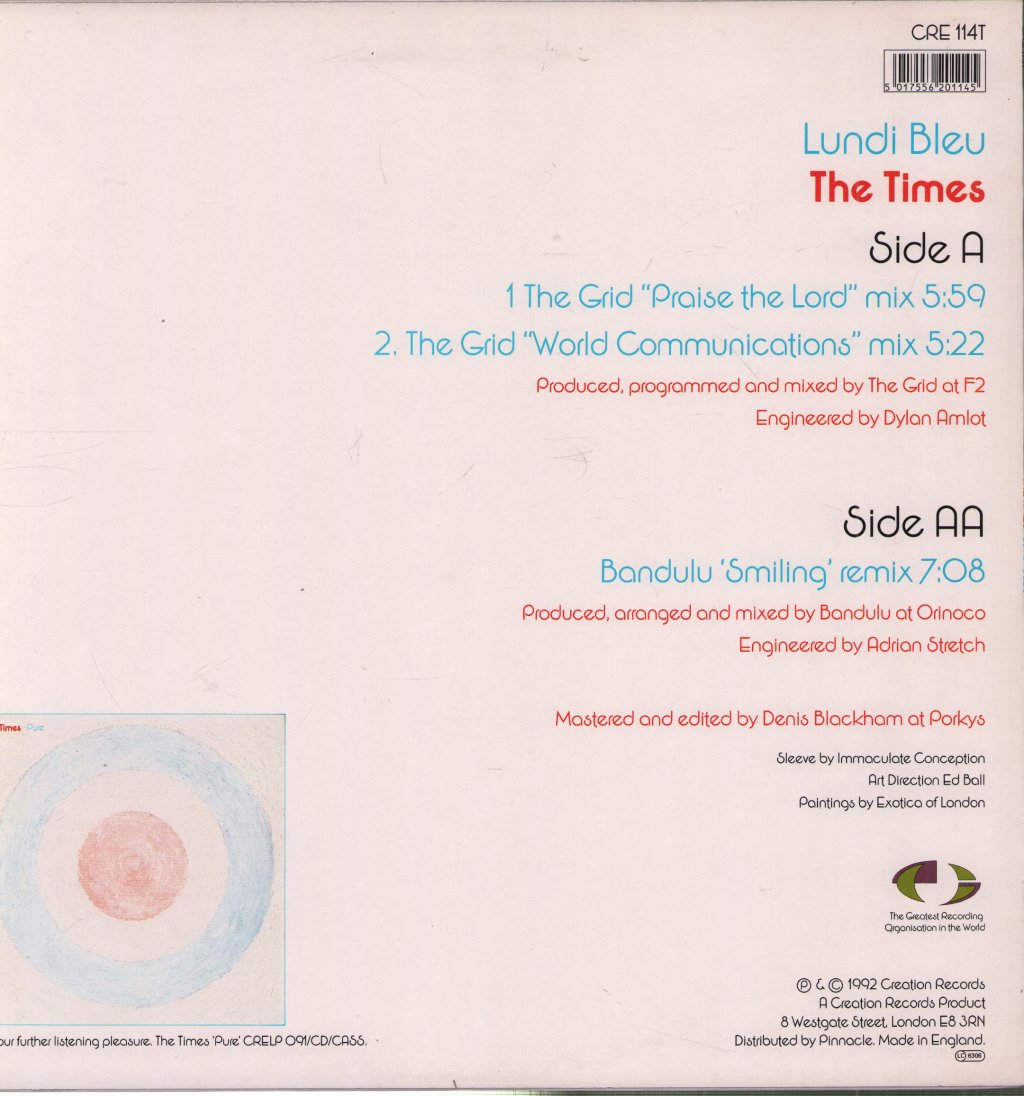 Times - Lundi Bleu - 12 Inch