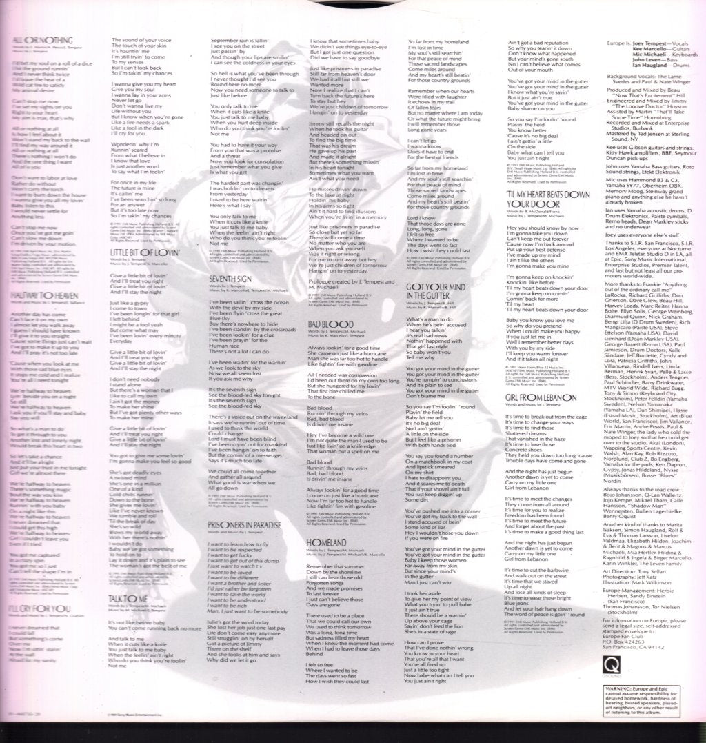 Europe - Prisoners In Paradise - Lp