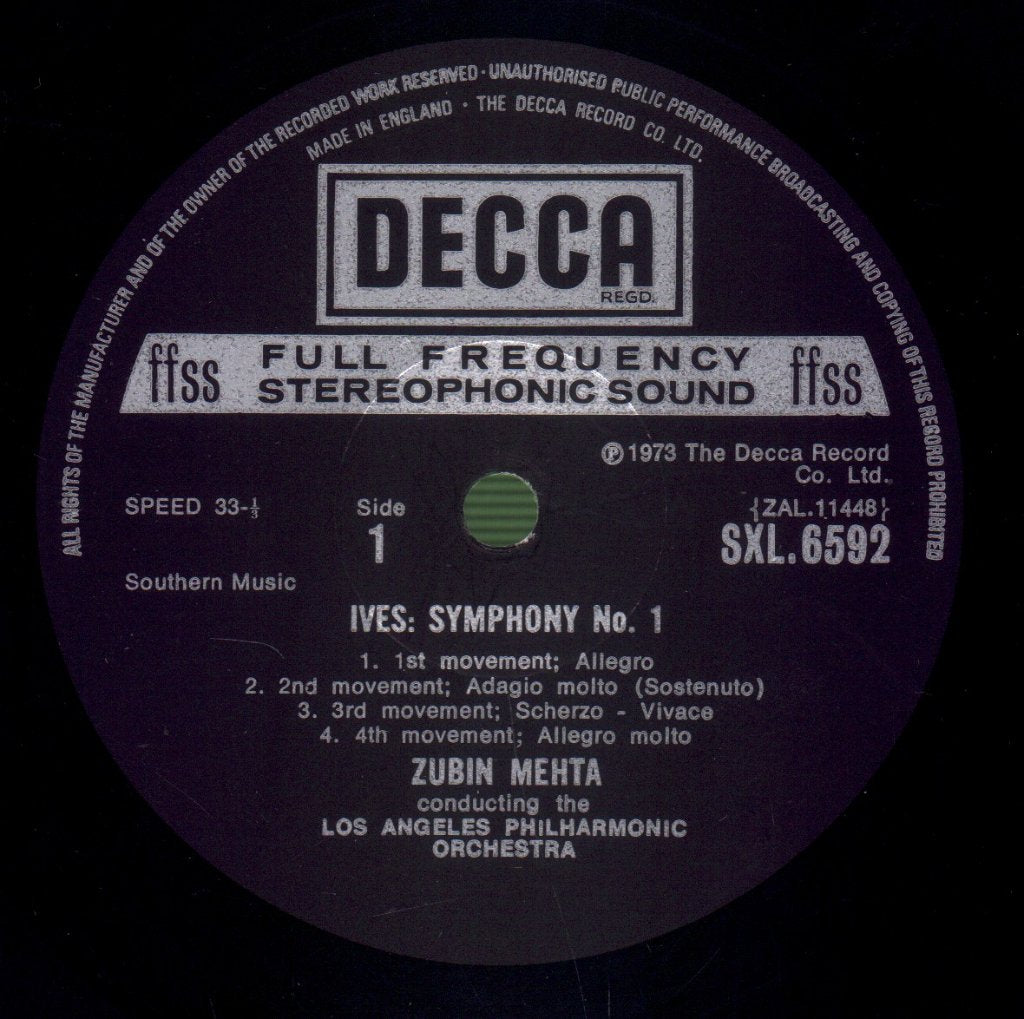 Charles Ives / Edward Elgar - Symphony No. 1 / Enigma Variations - Lp