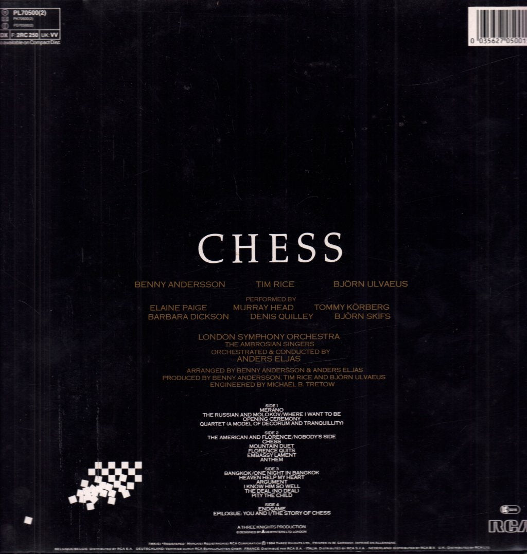 Benny Andersson, Tim Rice, Björn Ulvaeus - Chess musical - Double Lp