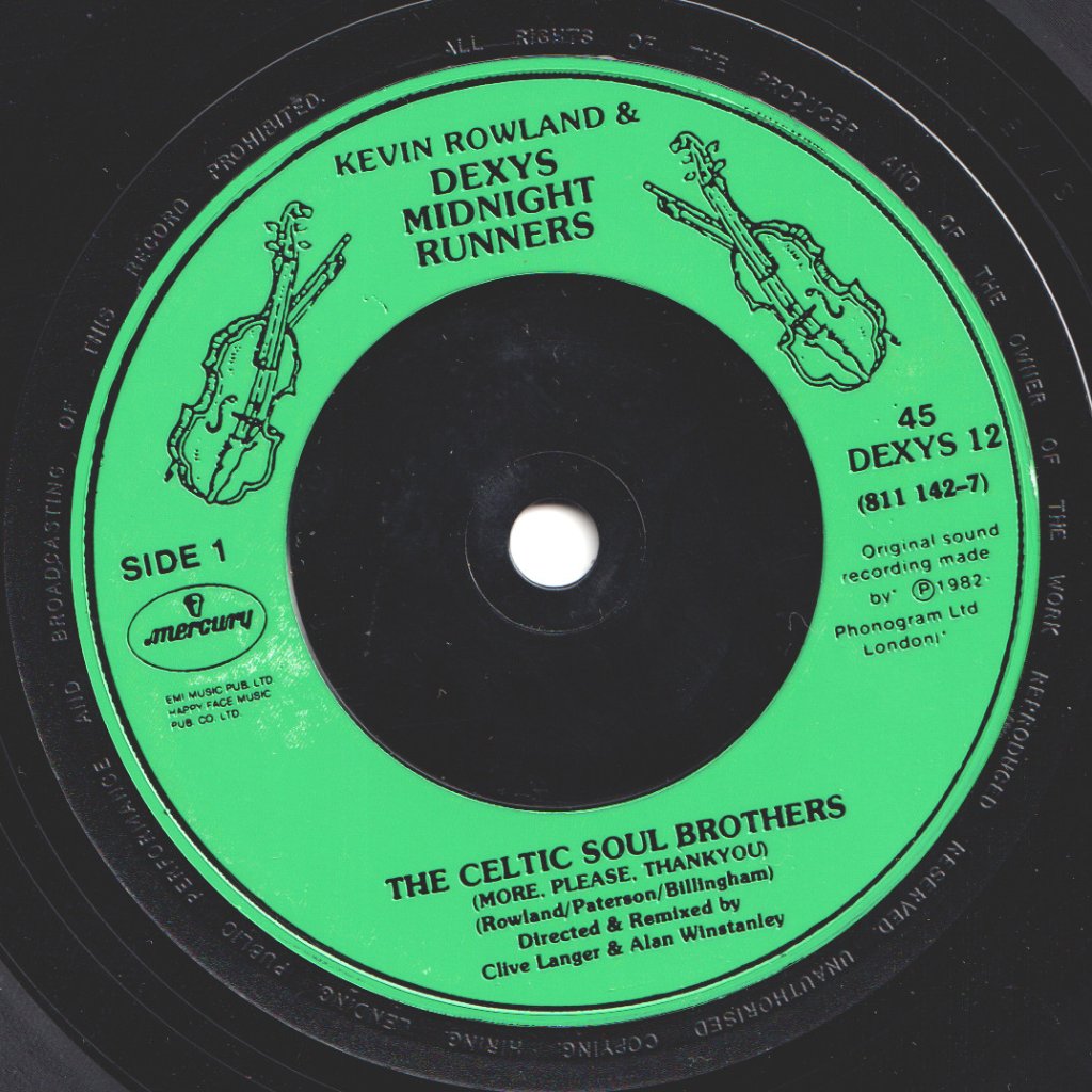 Dexys Midnight Runners - Celtic Soul Brothers - 7 Inch