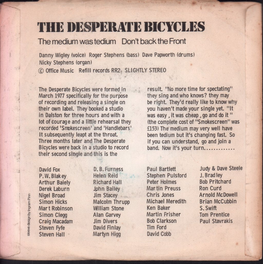 Desperate Bicycles - Medium Was Tedium - 7 Inch