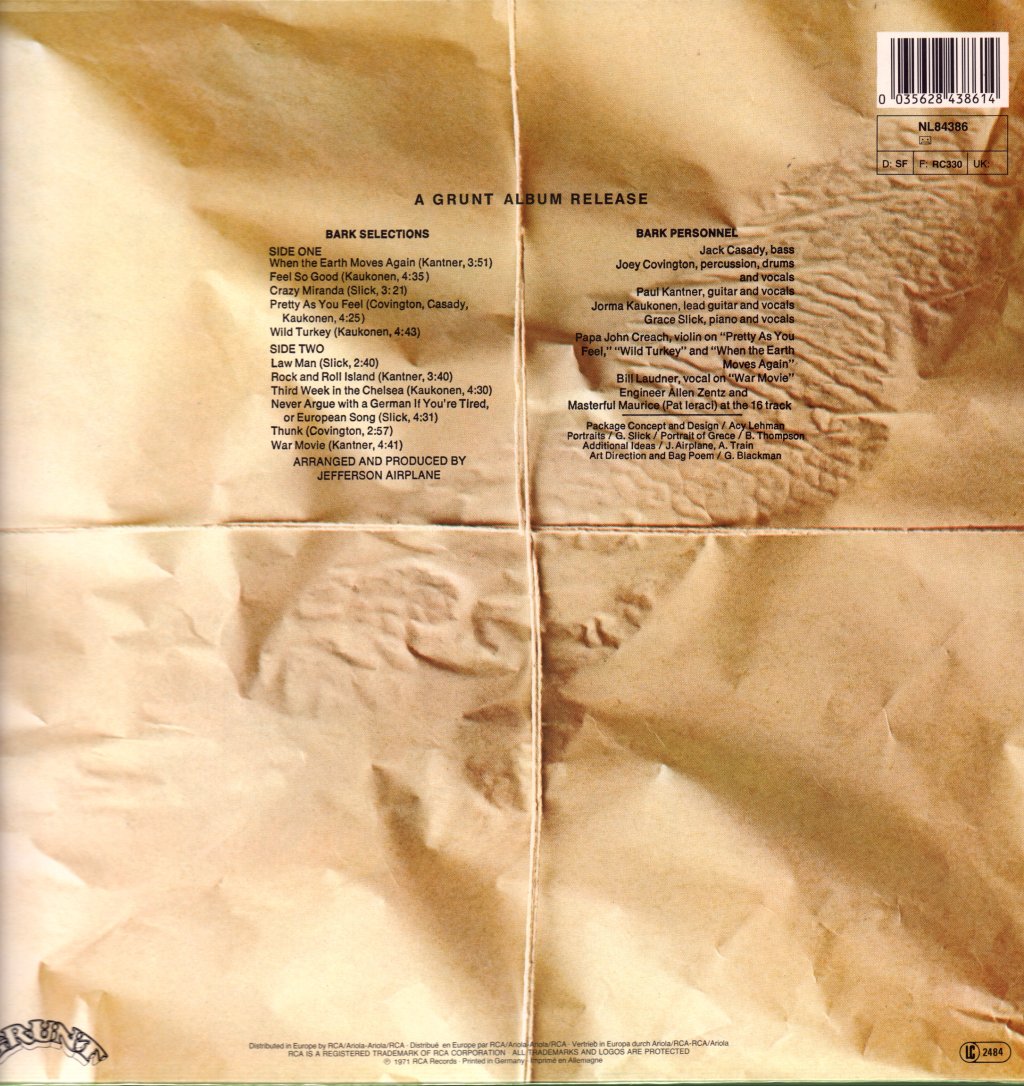 Jefferson Airplane - Bark - Lp