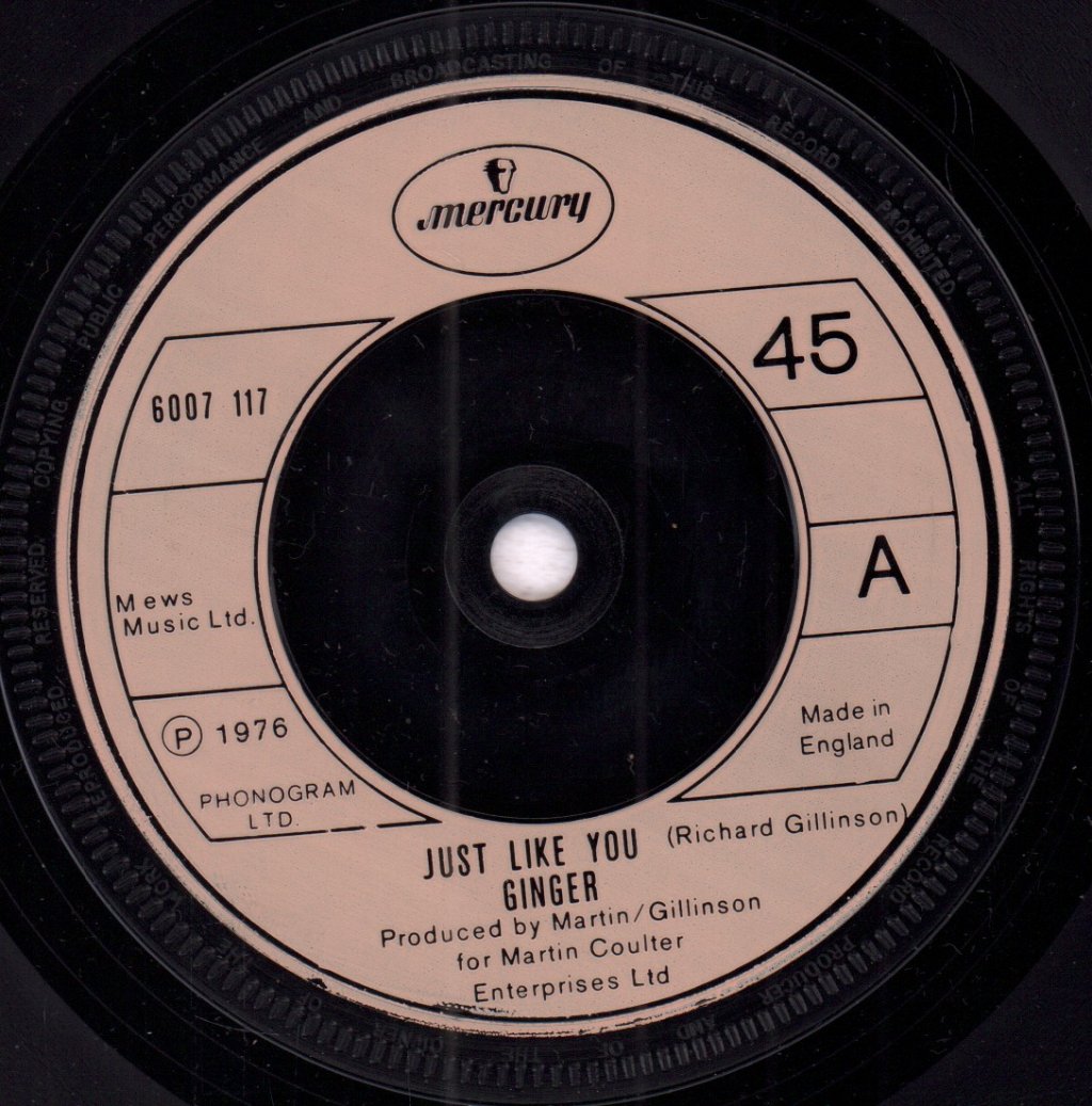Ginger (70'S Group) - Just Like You - 7 Inch