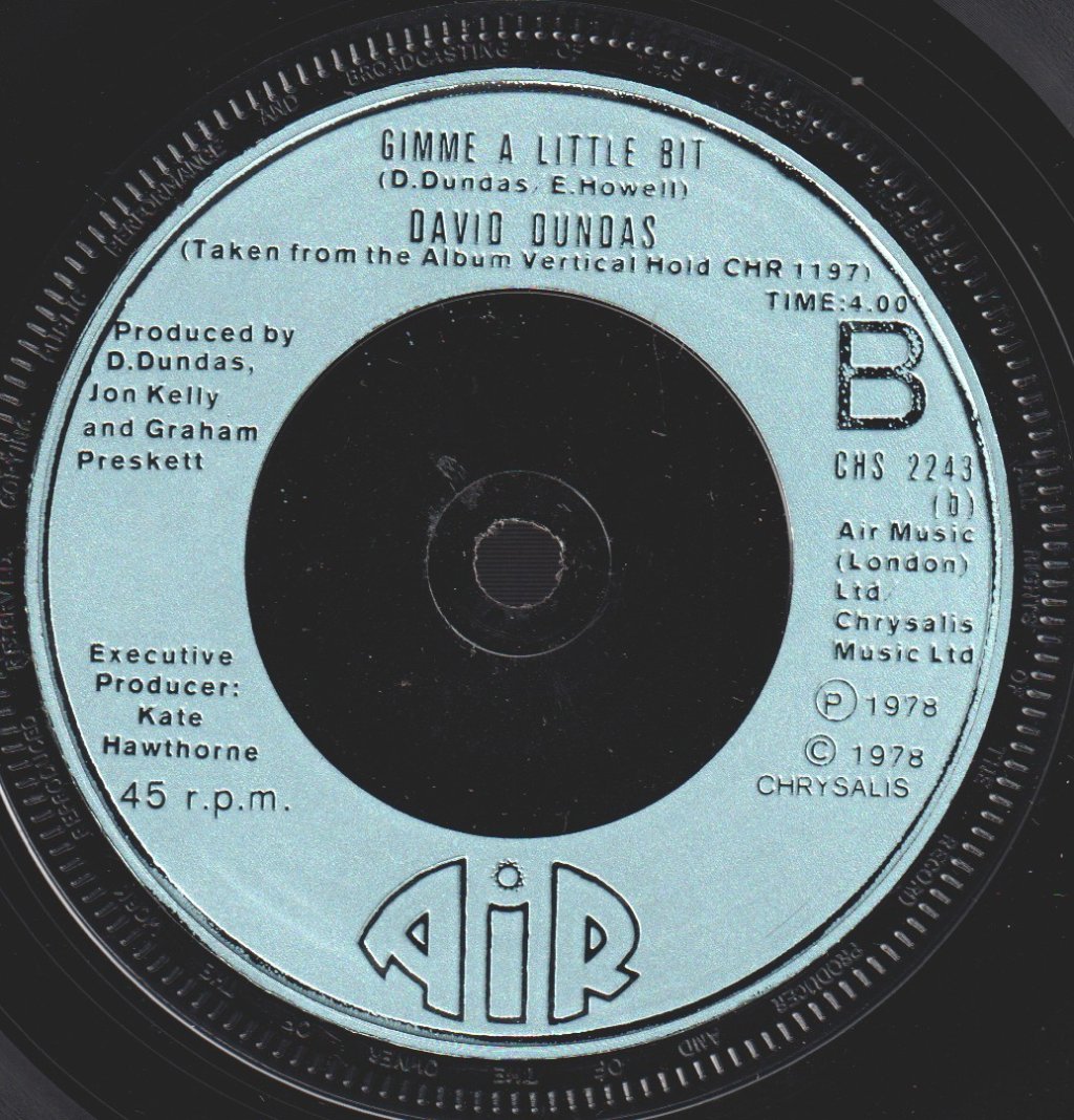 David Dundas - When I Saw You Today - 7 Inch