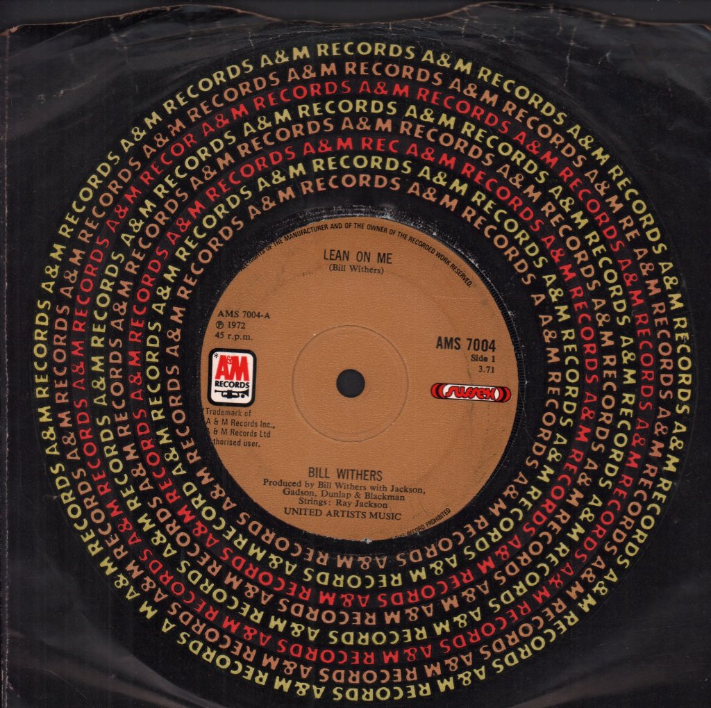 Bill Withers - Lean On Me - 7 Inch