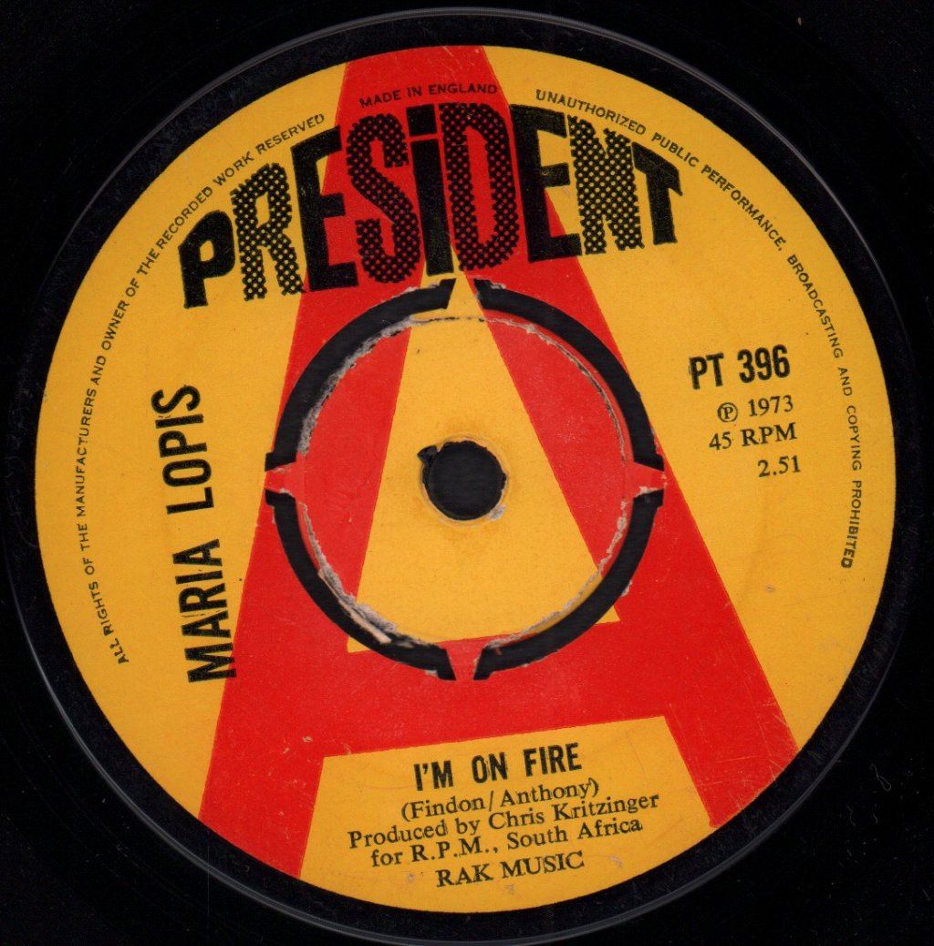 Maria Lopis - I’m On Fire - 7 Inch