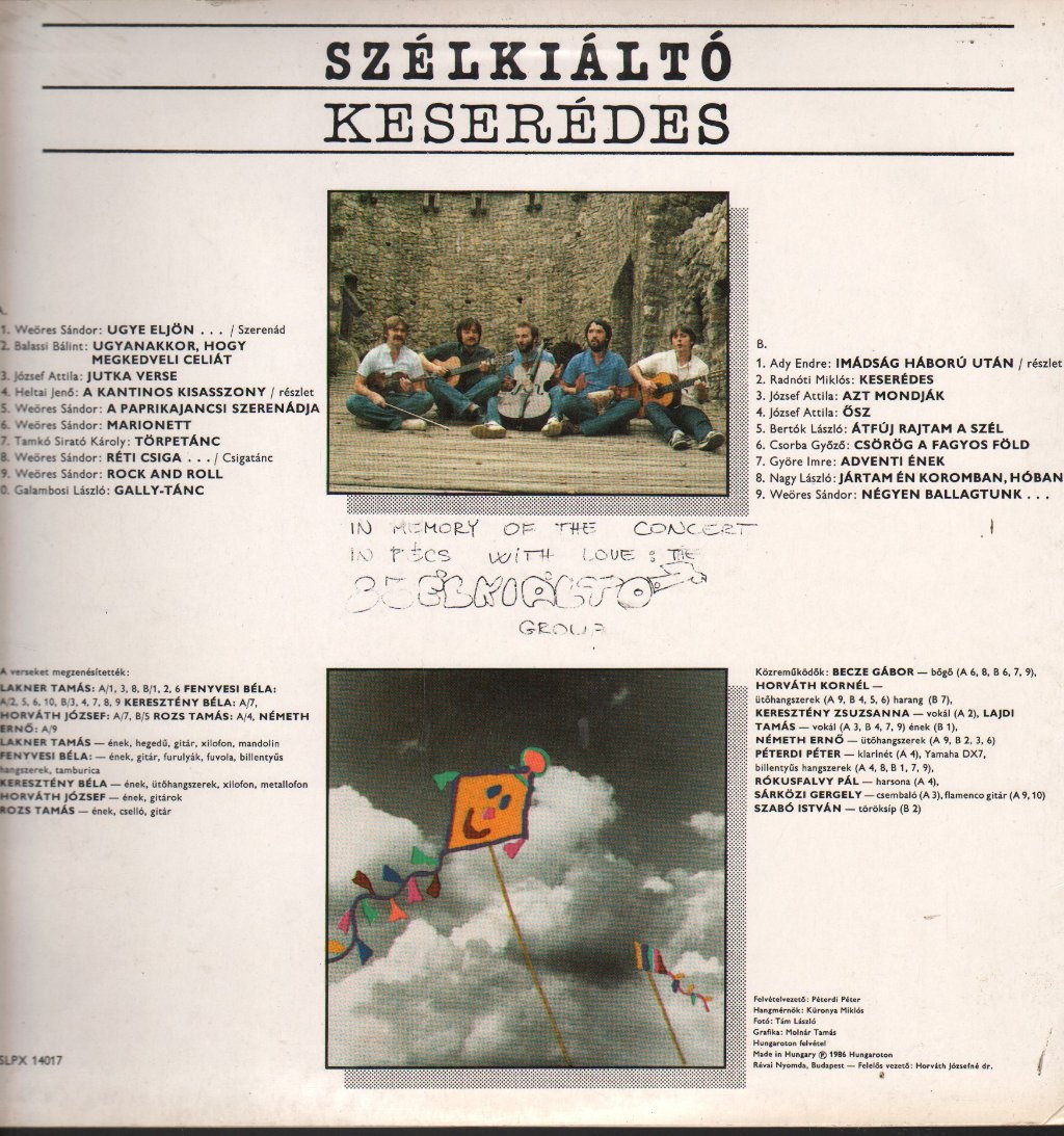 Szelkialto Egyuttes - Keseredes - Lp