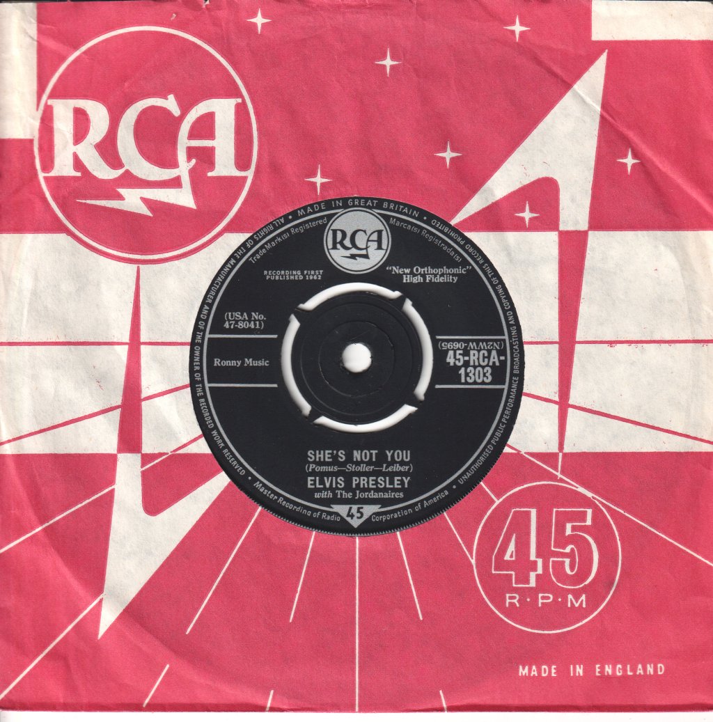 Elvis Presley - She's Not You - 7 Inch