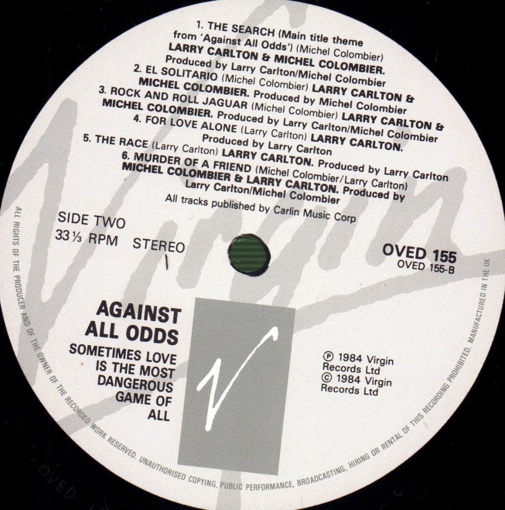 Various Artists - Against All Odds (Original Motion Picture Soundtrack) - Lp