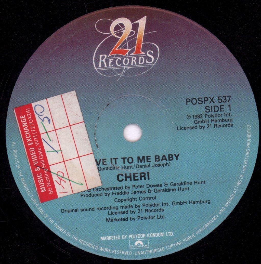 Cheri (Pop) - Give It To Me Baby - 12 Inch
