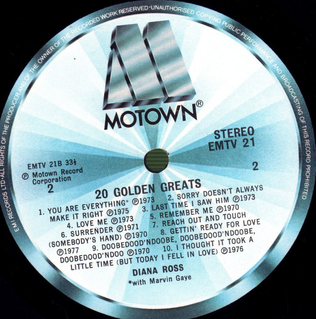 Diana Ross - 20 Golden Greats - Lp