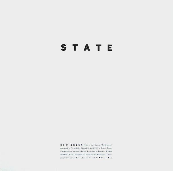 New Order - State Of The Nation / Shame Of The Nation - 12 Inch