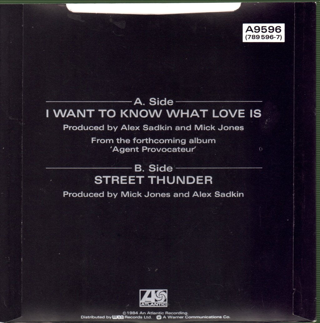 Foreigner - I Want To Know What Love Is - 7 Inch