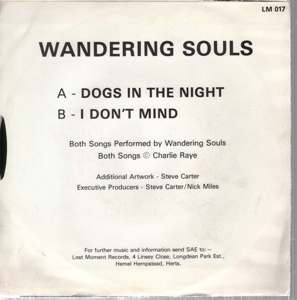 Wandering Souls - Dogs In The Night - 7 Inch
