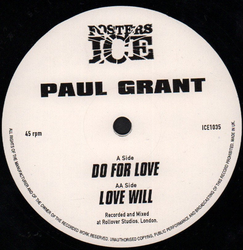 Paul Grant - Do For Love - 12 Inch