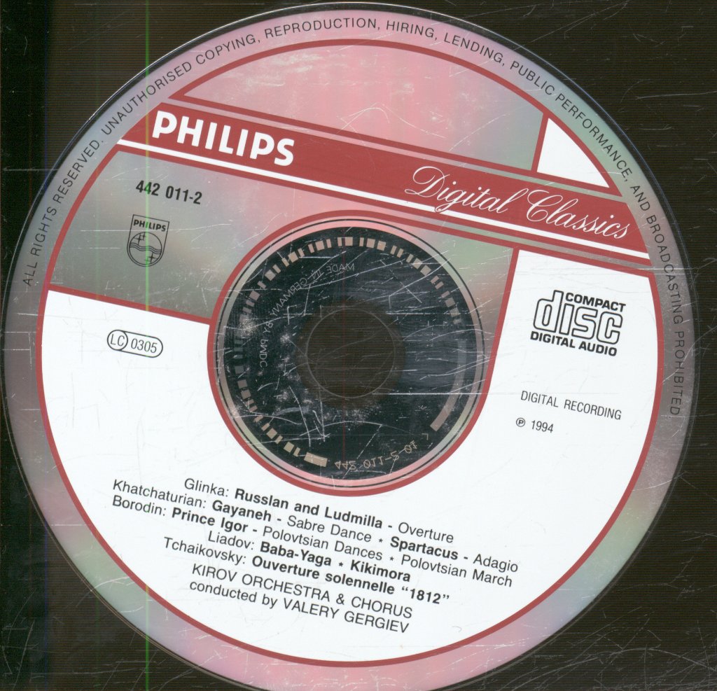 Kirov Orchestra & Chorus Of The Kirov Opera . Valery Gergiev - Tchaikovsky 1812 • Borodin • Glinka • And More - Cd