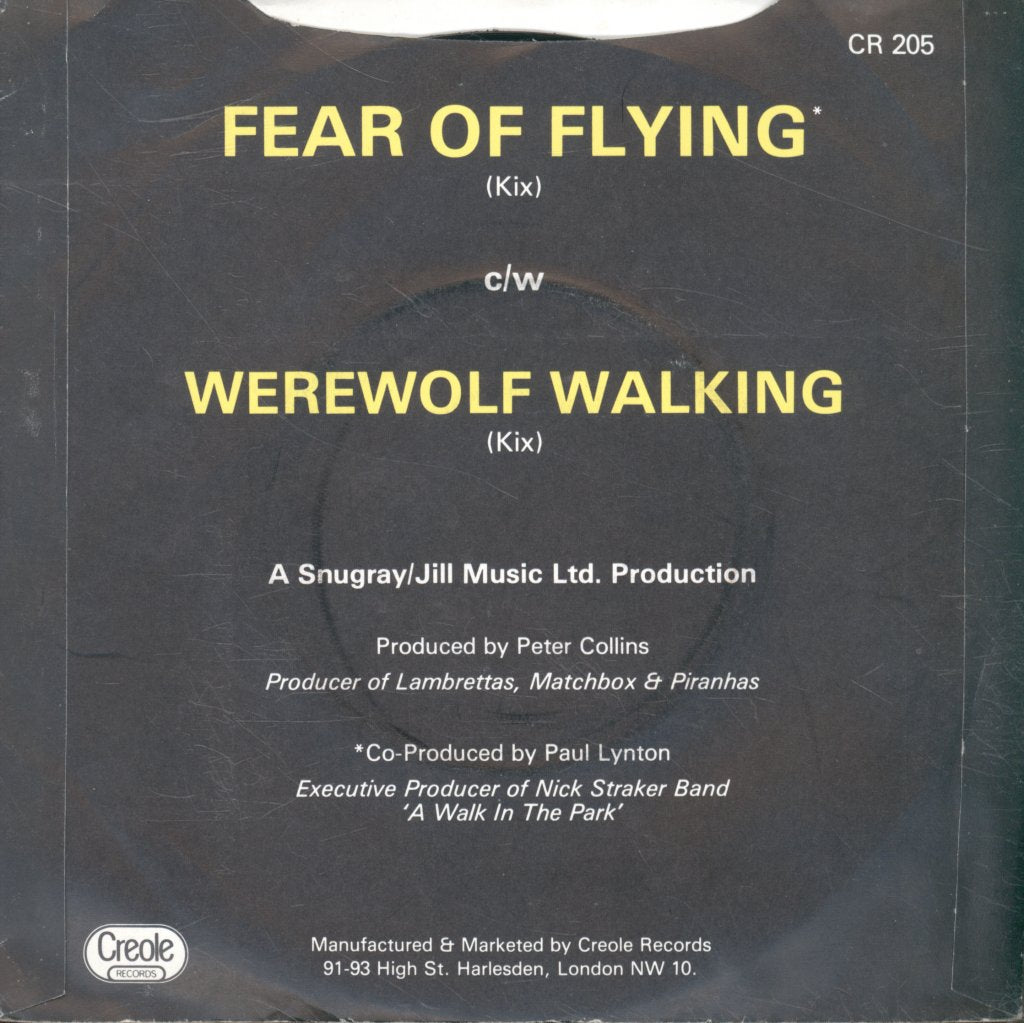 Kix (80'S Uk Group) - Fear Of Flying - 7 Inch