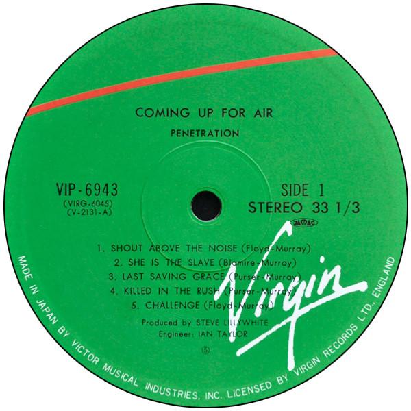 Penetration - Coming Up For Air - Lp