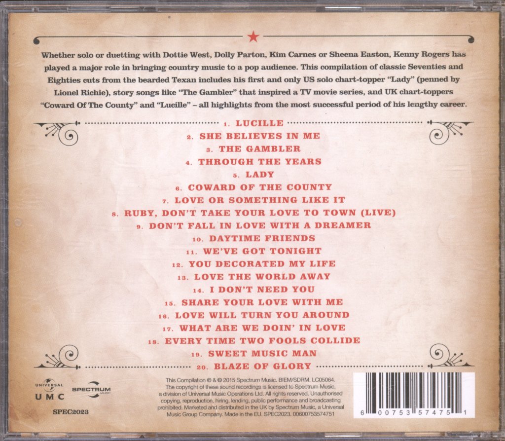 Kenny Rogers - Lucille: The Collection - Cd