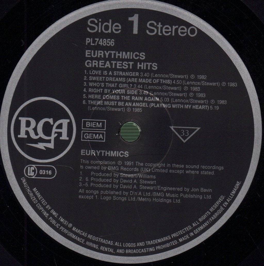 Eurythmics - Greatest Hits - Lp