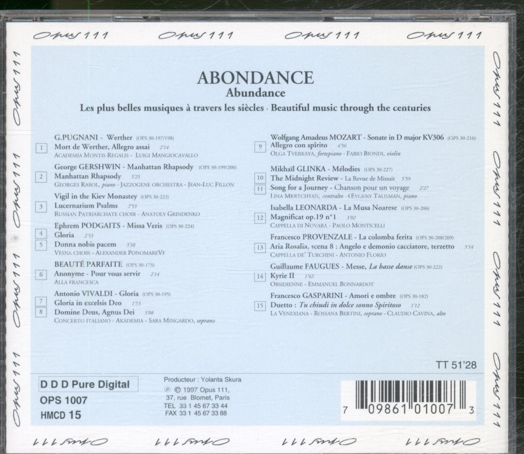 Various Artists - Abondance • Abundance - Cd