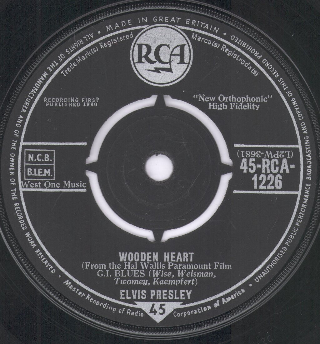 Elvis Presley - Wooden Heart - 7 Inch