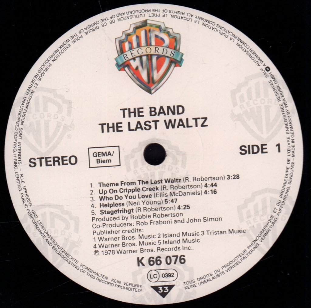 Band - Last Waltz - Lp