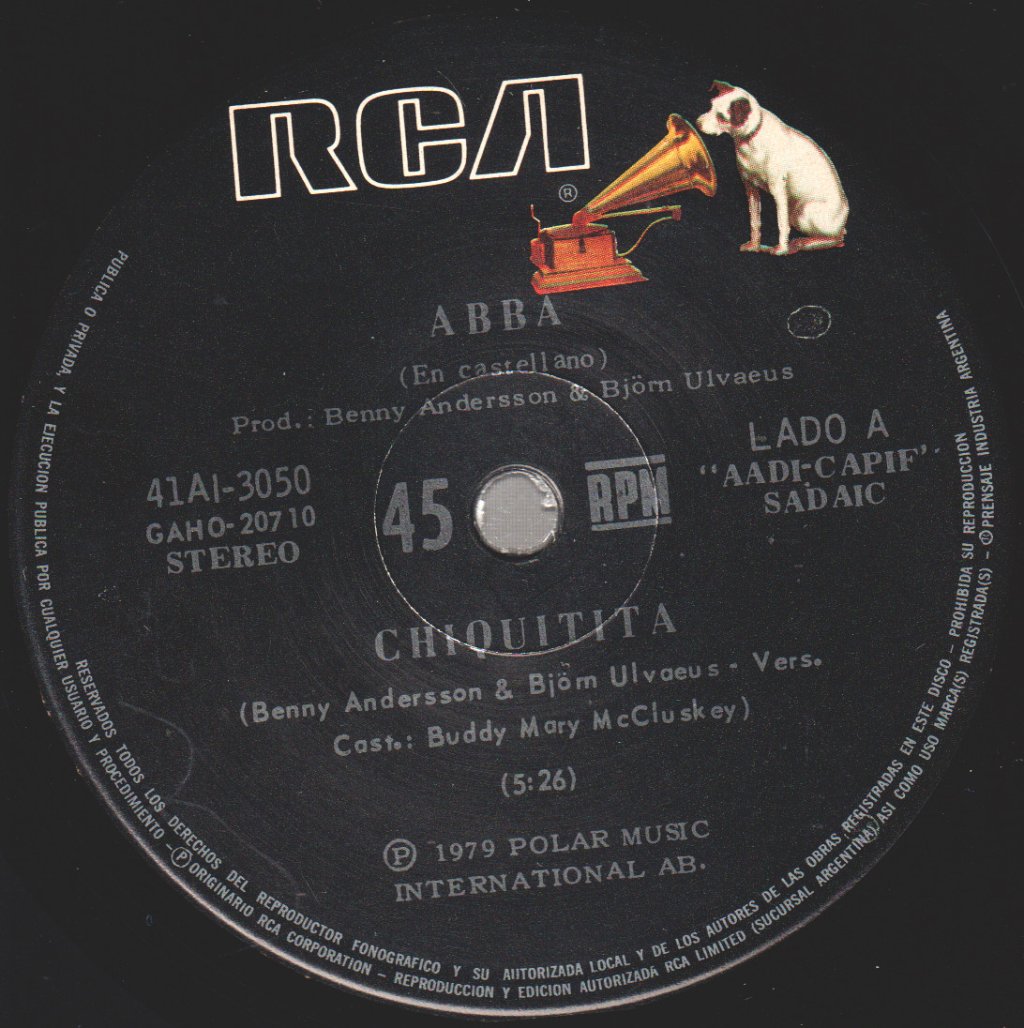 ABBA - Chiquitita (En Castellano!) - 7 Inch