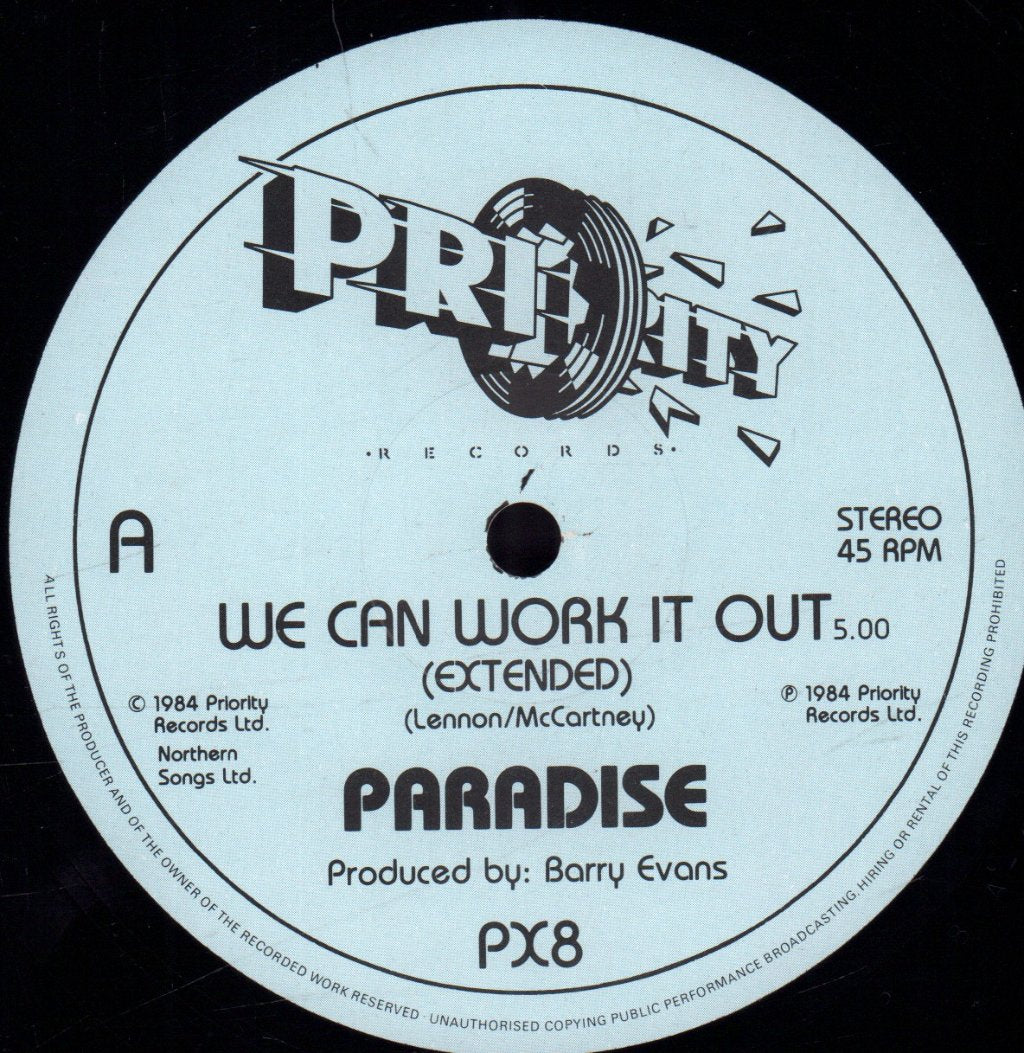 Paradise (Soul/Pop Group) - We Can Work It Out - 12 Inch