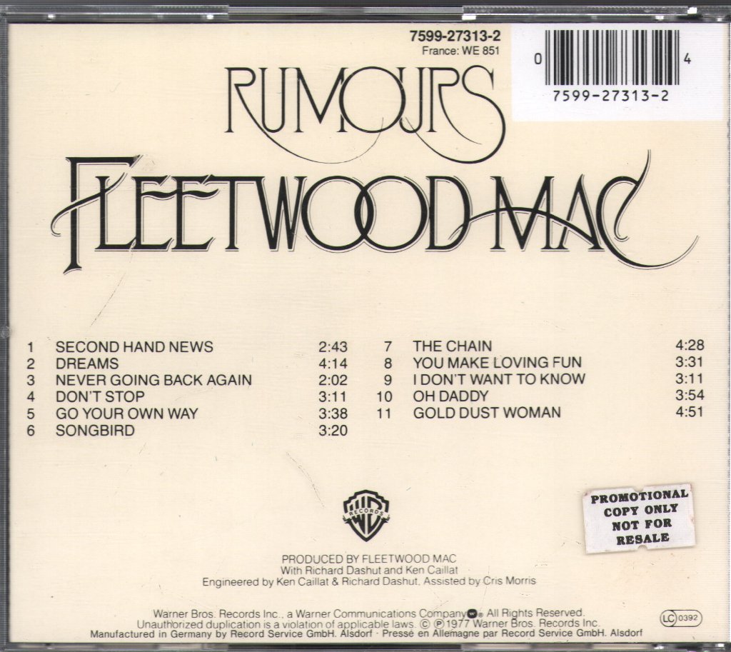 Fleetwood Mac - Rumours - Cd