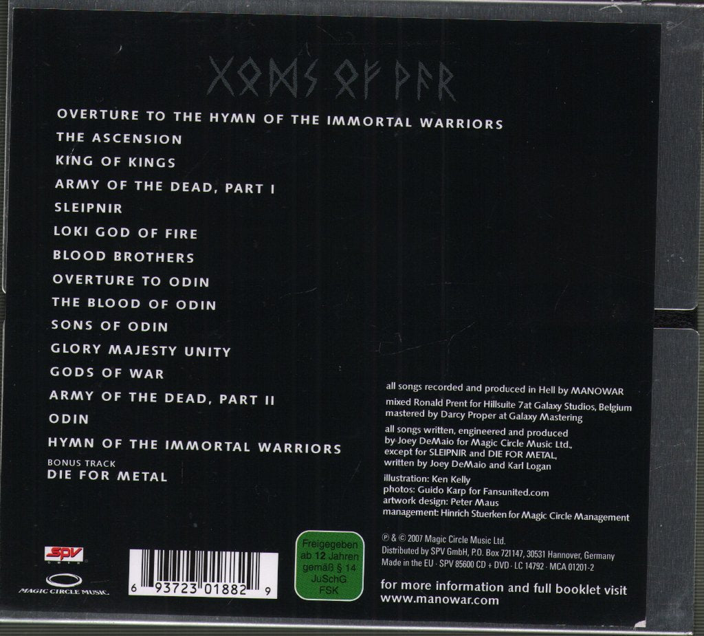 Manowar - Gods Of War - Cd/Dvd