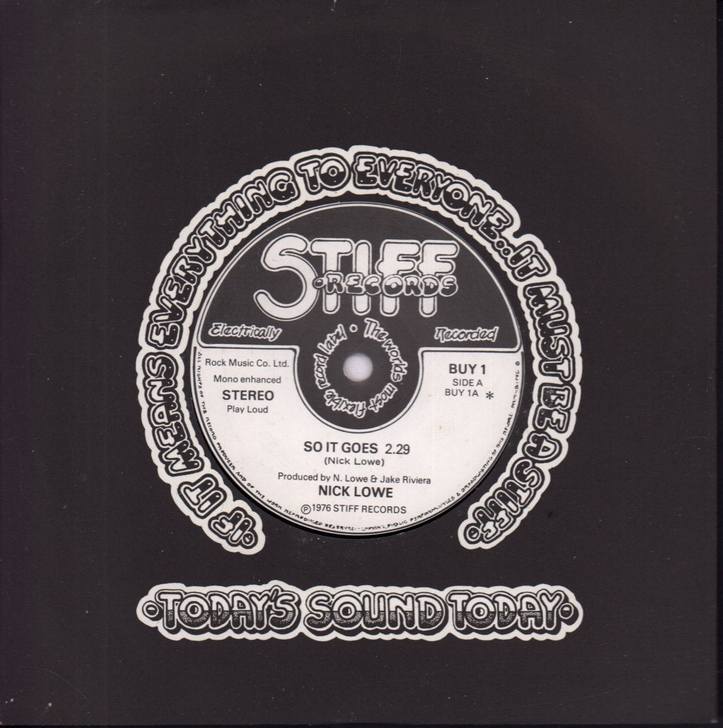Nick Lowe - So It Goes - 7 Inch