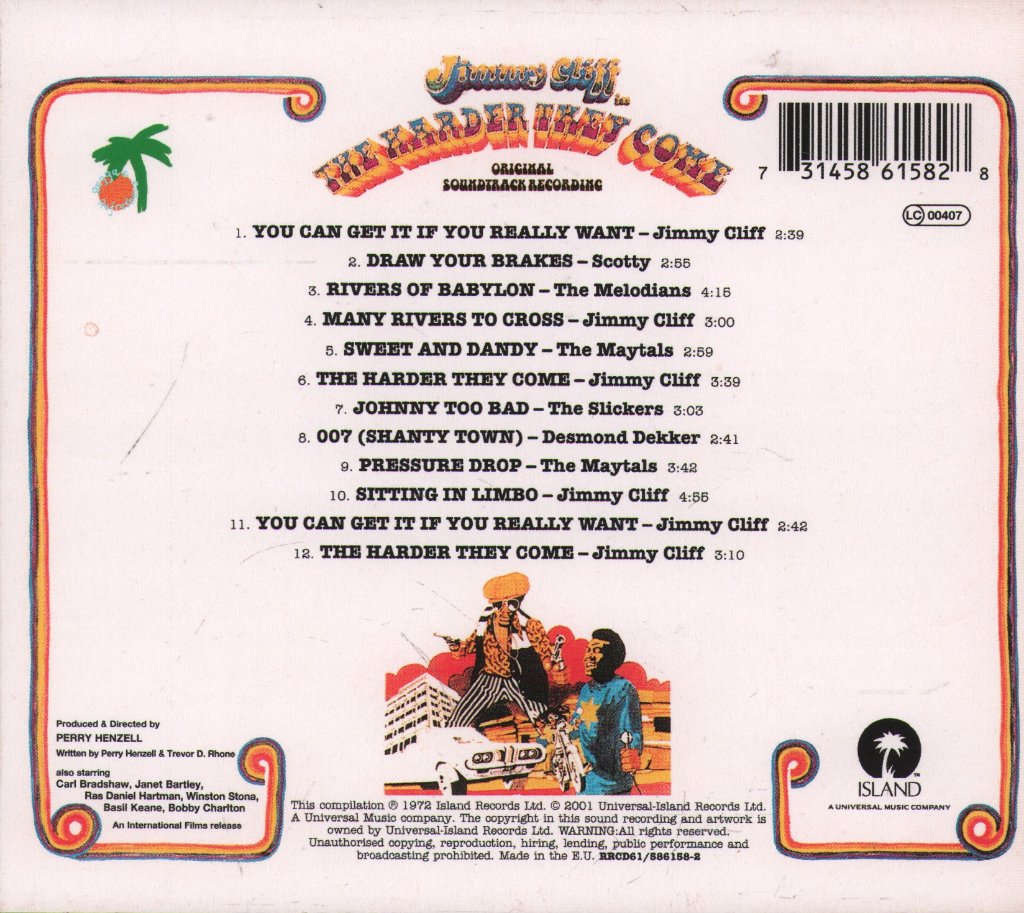 Jimmy Cliff - Harder They Come (Original Soundtrack Recording) - Cd
