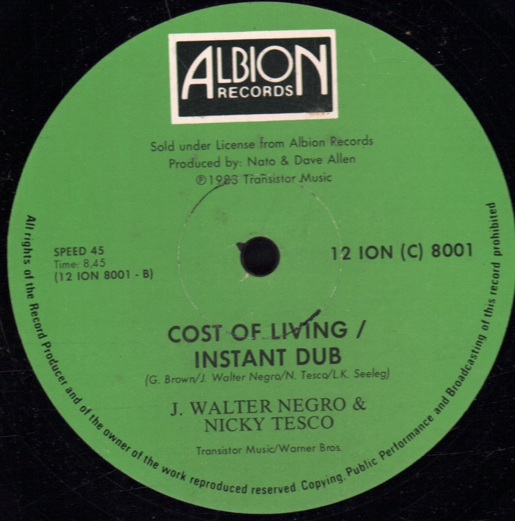 j.walter negro & nicky tesco - cost of living - 12 Inch