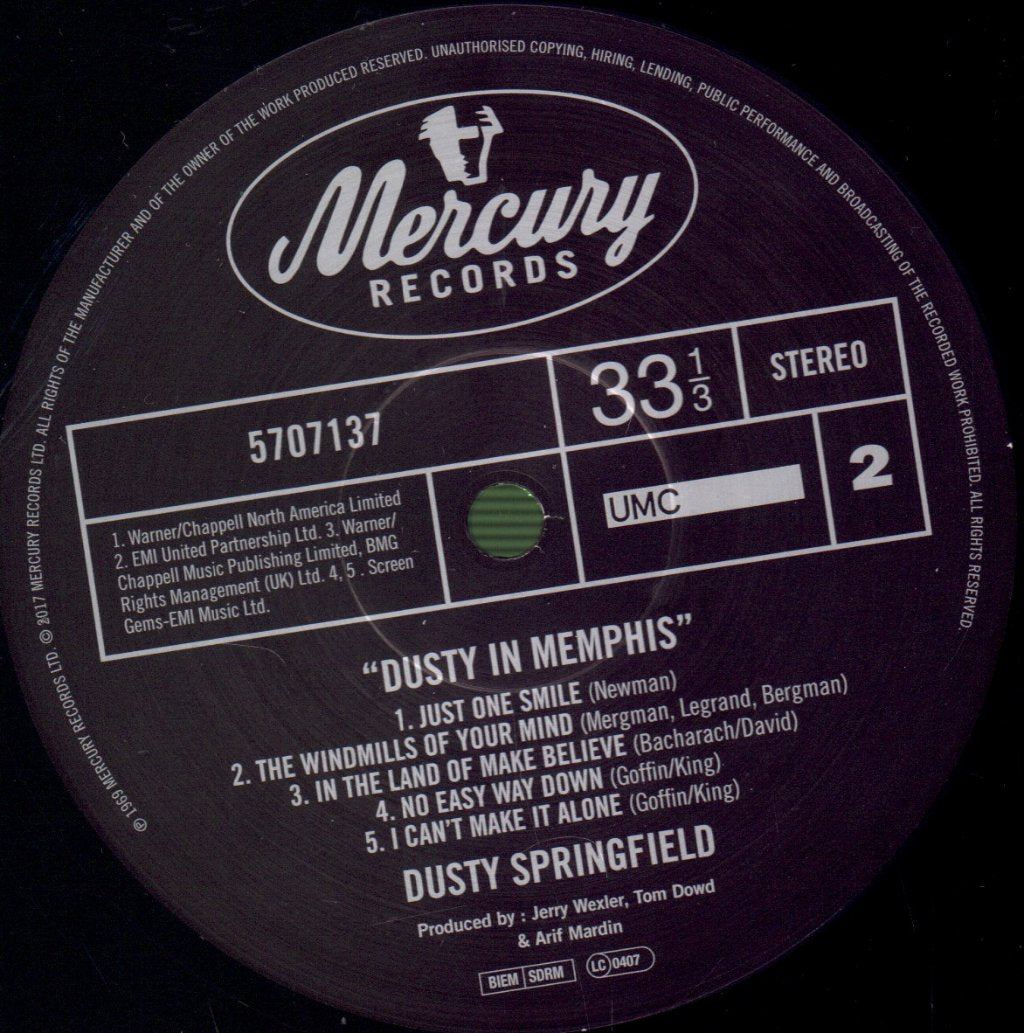 Dusty Springfield - Dusty In Memphis - Lp