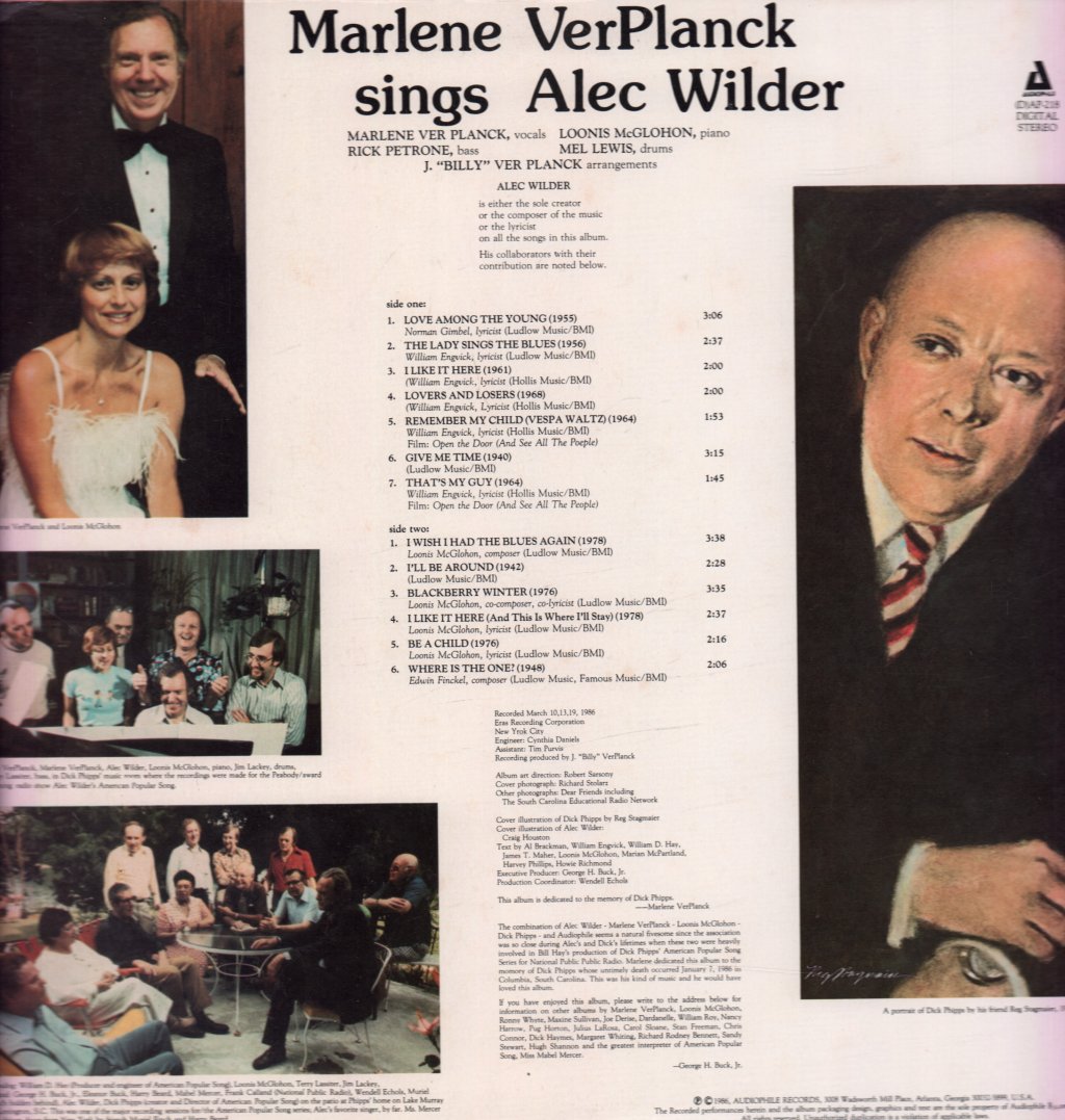 Marlene VerPlanck - Marlene VerPlanck Sings Alec Wilder - Lp