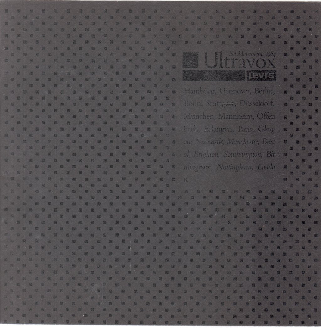 Ultravox/Messengers - Set Movements 1984 - Tour Programme