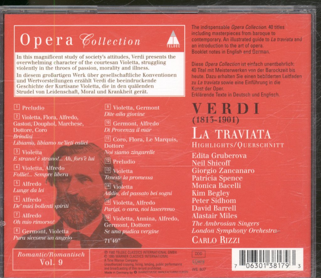 Ambrosian Singers London Symphony Orchestra, Carlo Rizzi - Verdi La Traviata (Highlights) - Cd