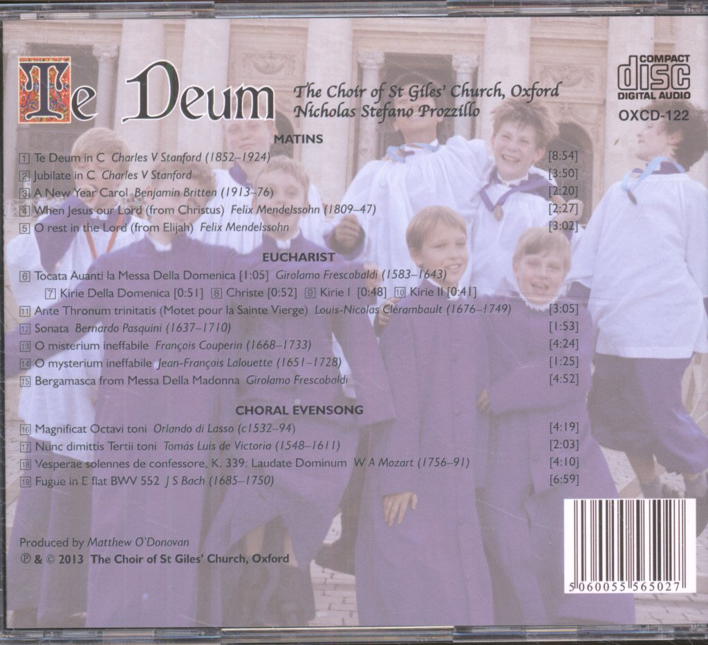 Choir Of The St Giles Church Oxford - Te Deum - Cd