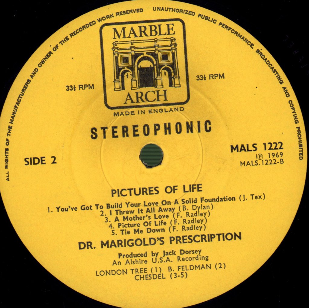 Dr. Marigold's Prescription - Pictures Of Life - Lp