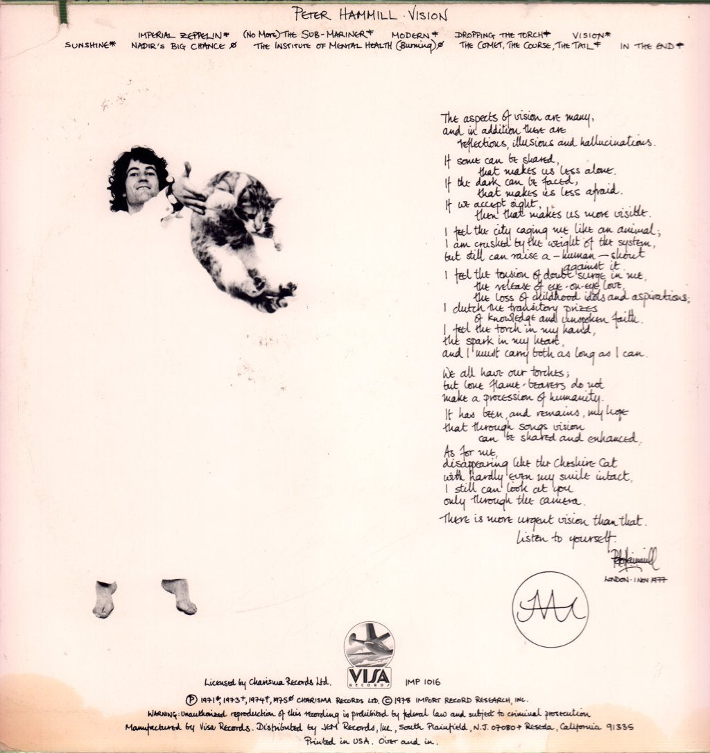 Peter Hammill - Vision - Lp