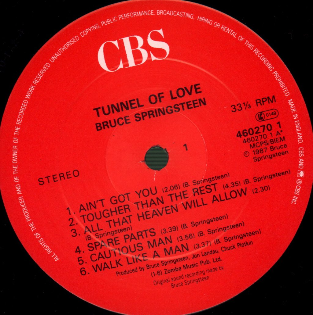 Bruce Springsteen - Tunnel Of Love - Lp