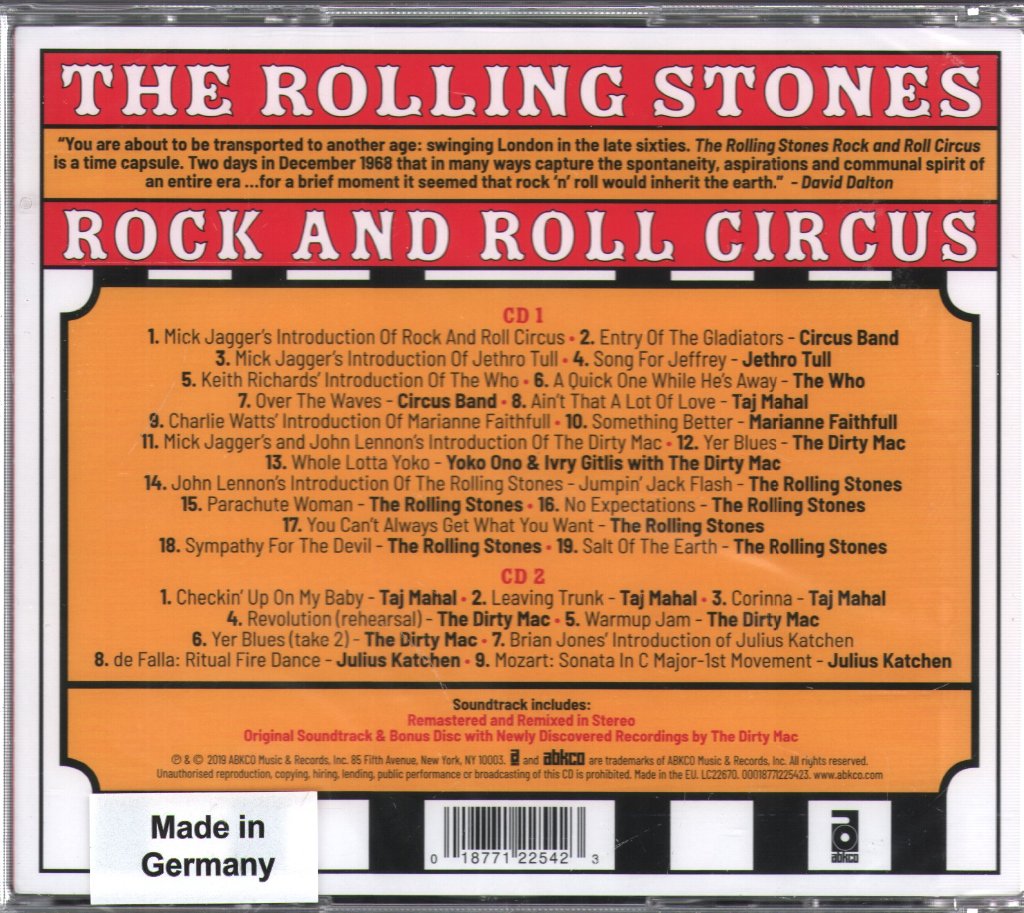 Rolling Stones - Rolling Stones Rock and Roll Circus - Double Cd