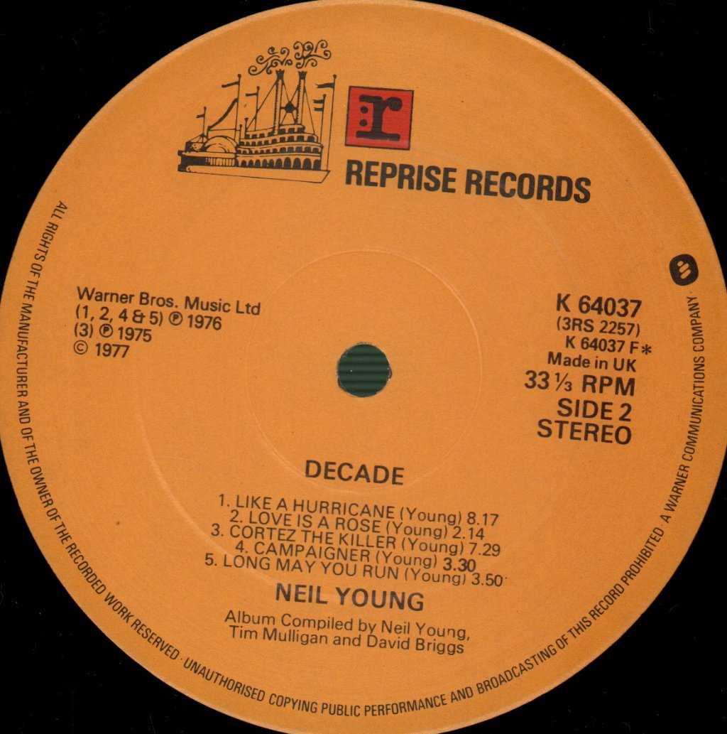Neil Young - Decade - Triple Lp