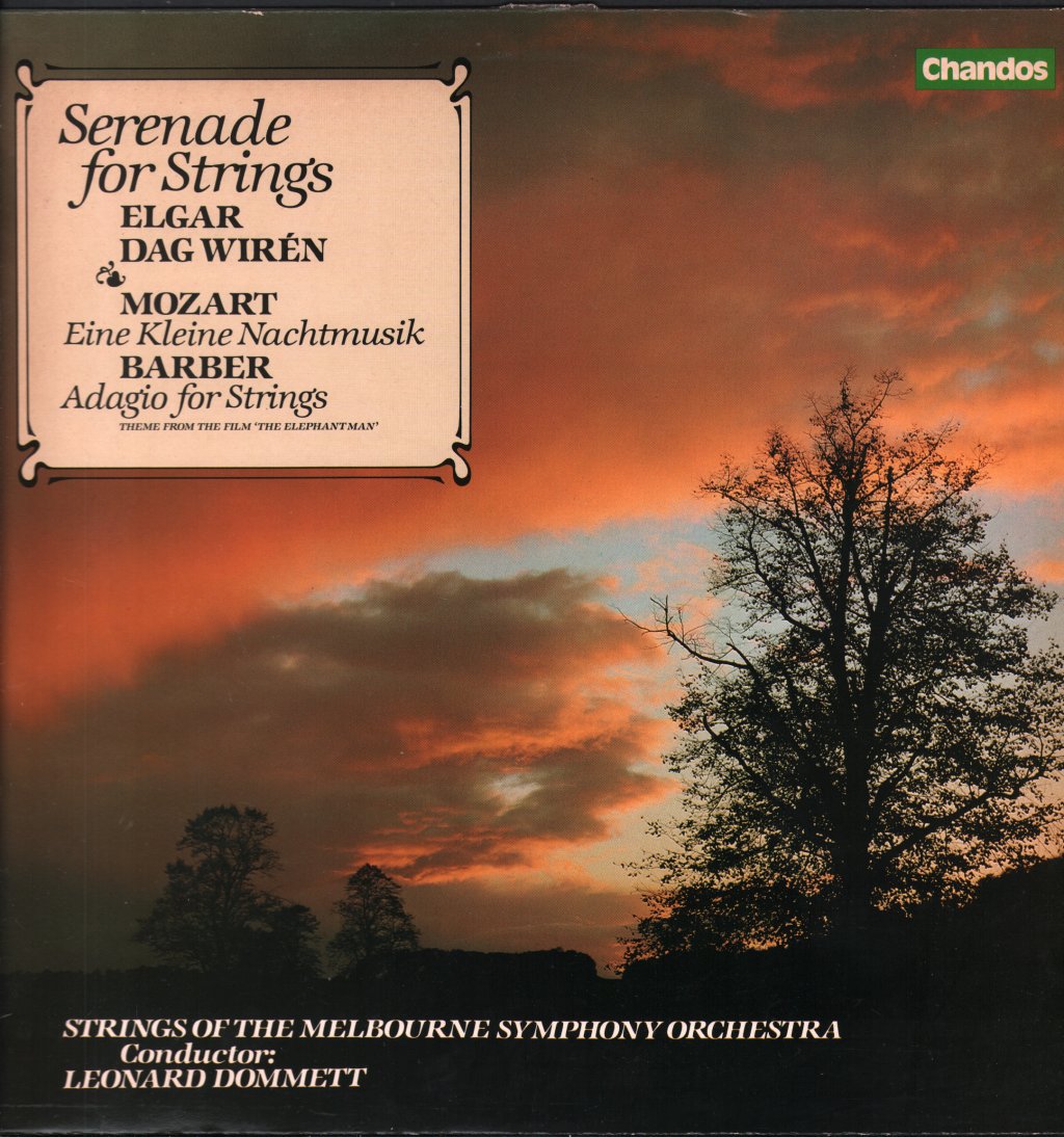Strings Of The Melbourne Symphony Orchestra / Leonard Dommett - Serenade For Strings - Lp